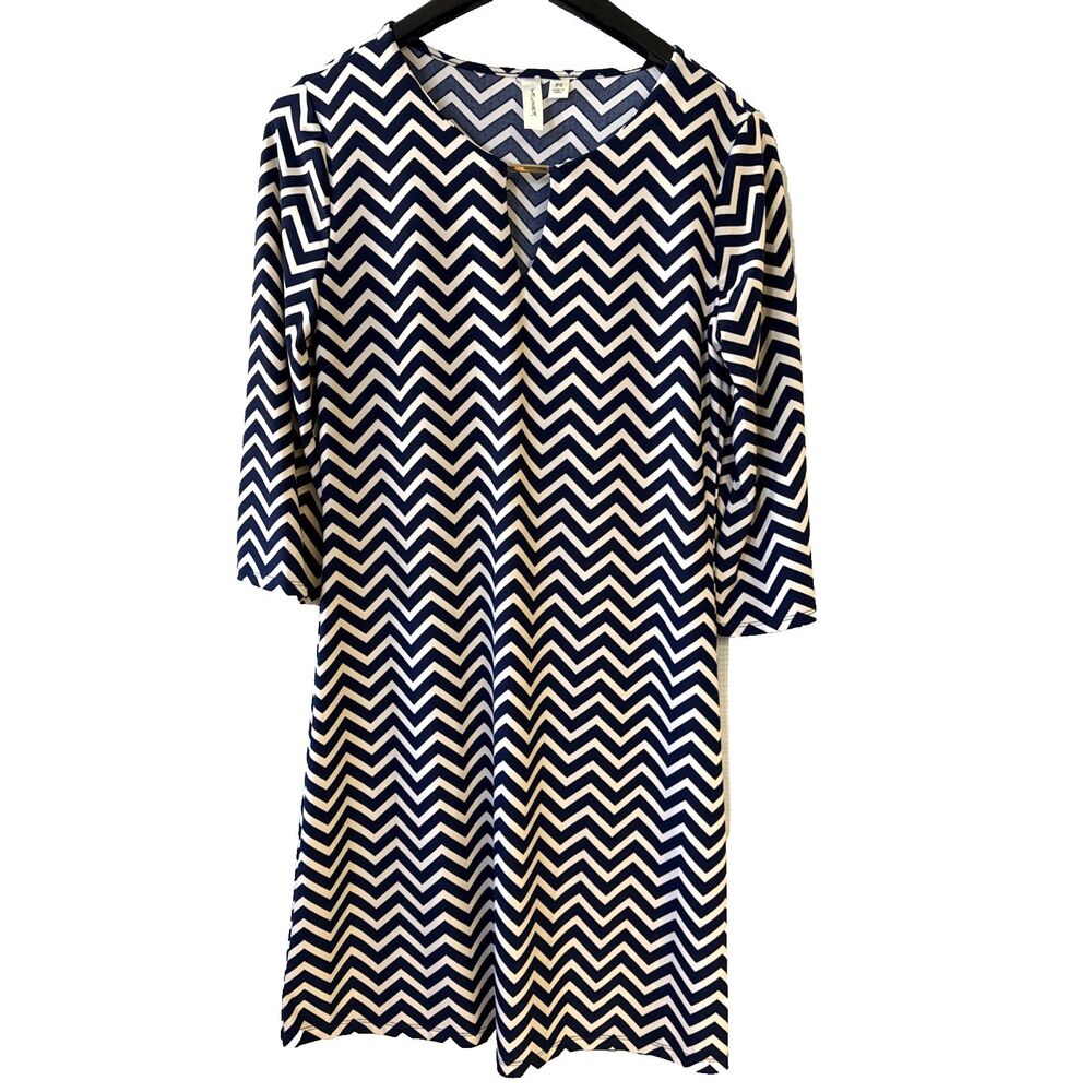 Tacera Women’s Dress Knee Length.  3/4 Sleeve. Pullover - Petite S